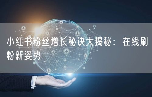 小红书粉丝增长秘诀大揭秘：在线刷粉新姿势